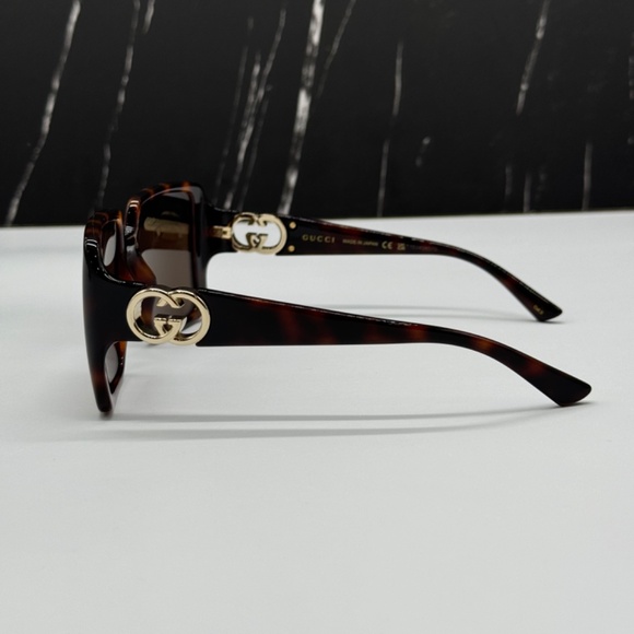 NEW GUCCI GG1692S 002 HAVANA BROWN SQUARE WOMEN GUCCI SUNGLASSES - Picture 6 of 11